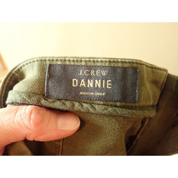 J Crew Dannie Size 4 Zipper In Back Army Green Skinny Legging Jegging Jean - Picture 8 of 12